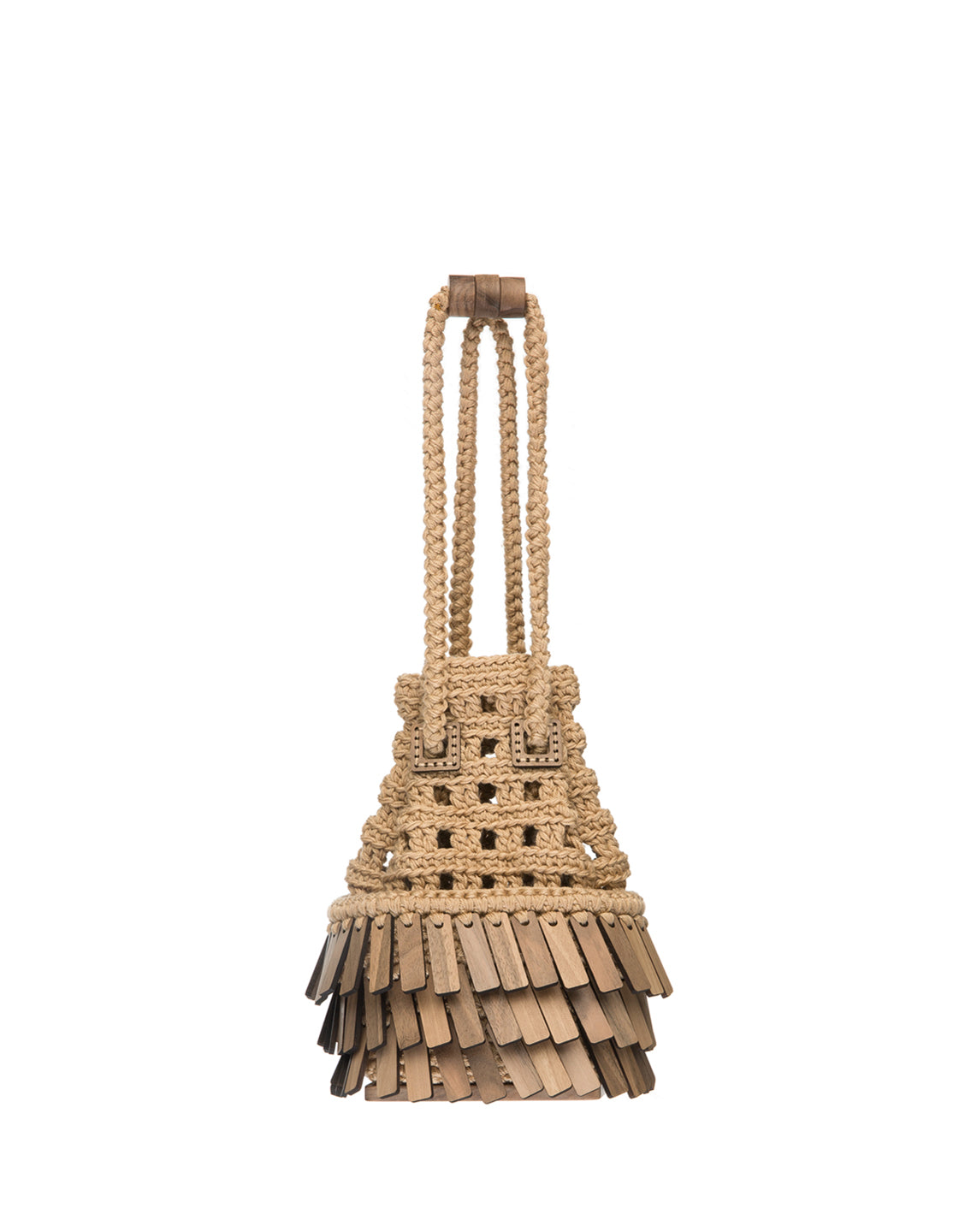 Fanfare Scale Knitted Bucket Bag