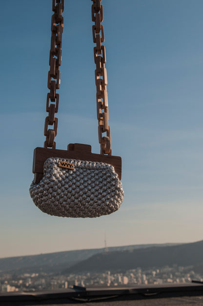 Little Franklin Knitted Sparkling Crossbody Bag