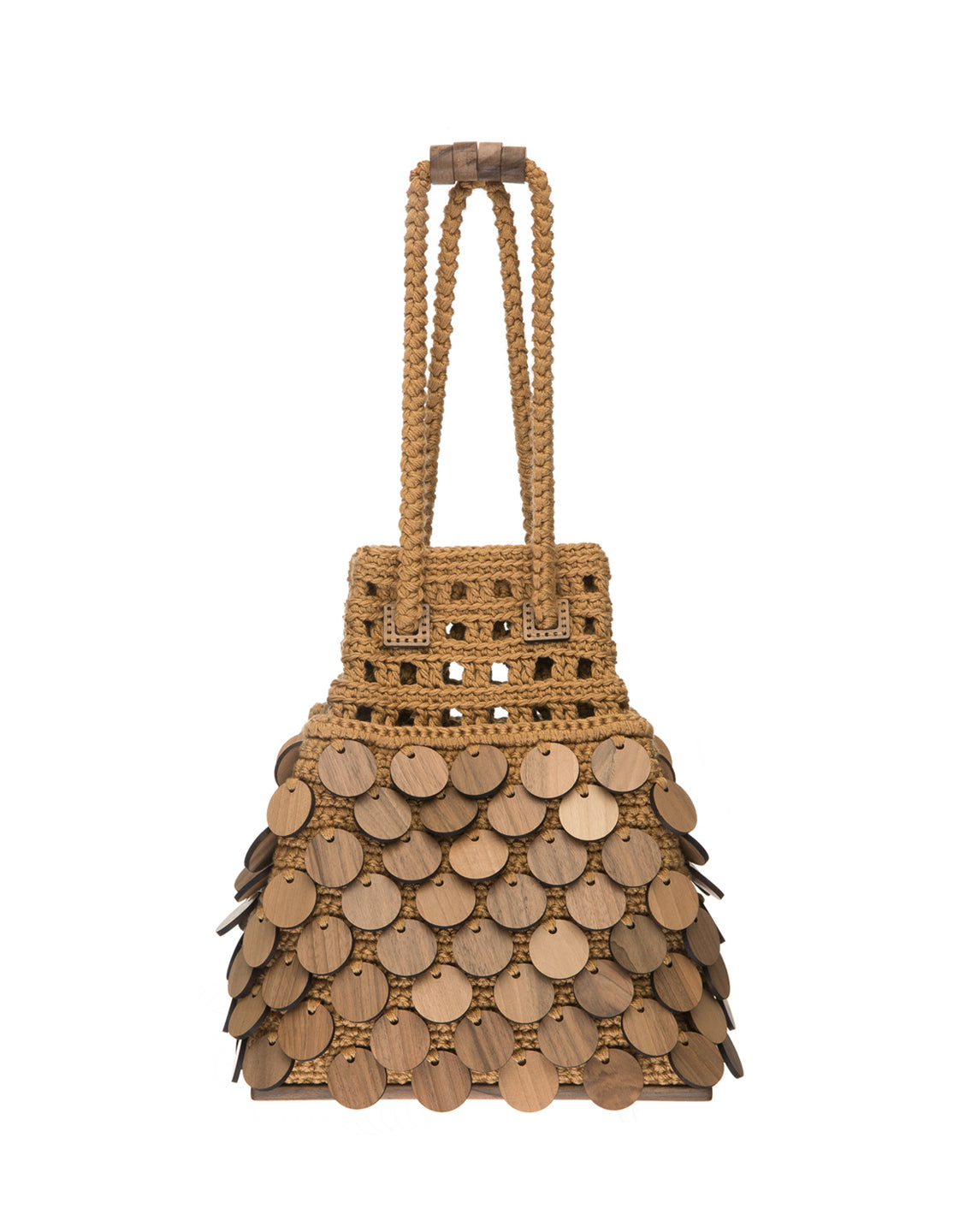 Note Scale Knitted Bucket Bag