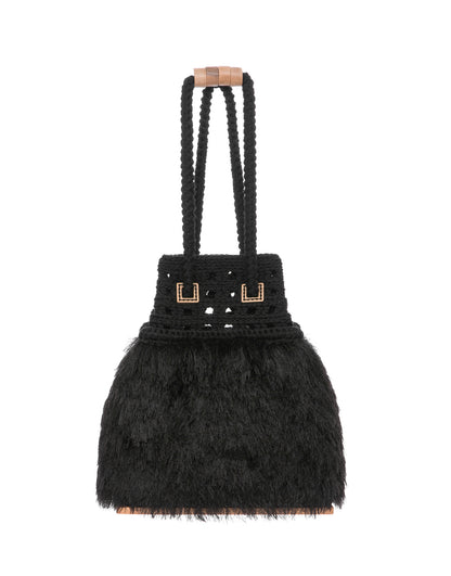 Note Beast Knitted Bucket Bag