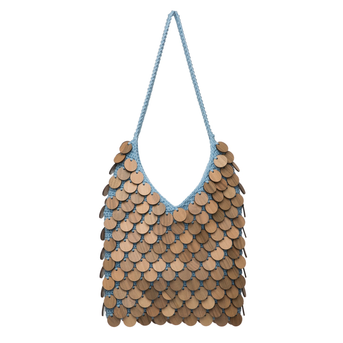 Nera Knitted Wooden Hobo Bag