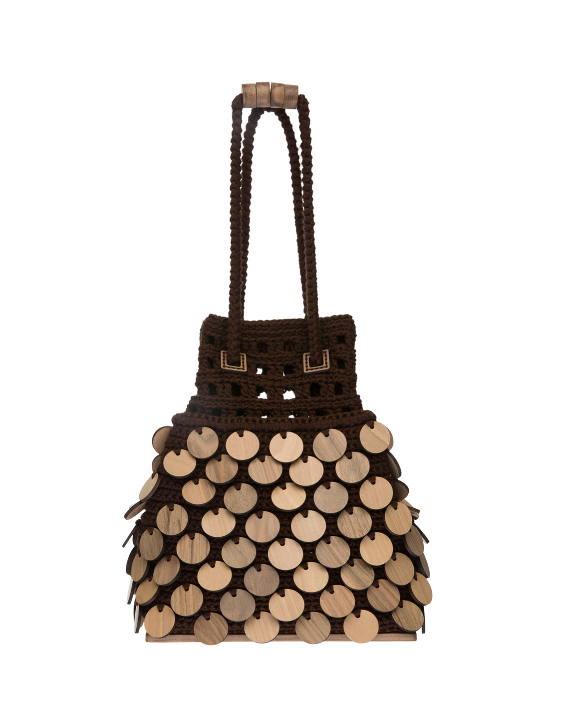 Note Scale Knitted Bucket Bag