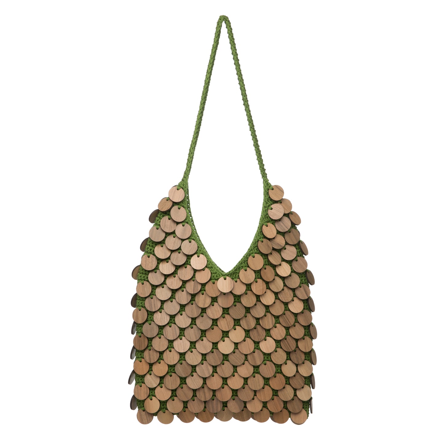 Nera Knitted Wooden Hobo Bag