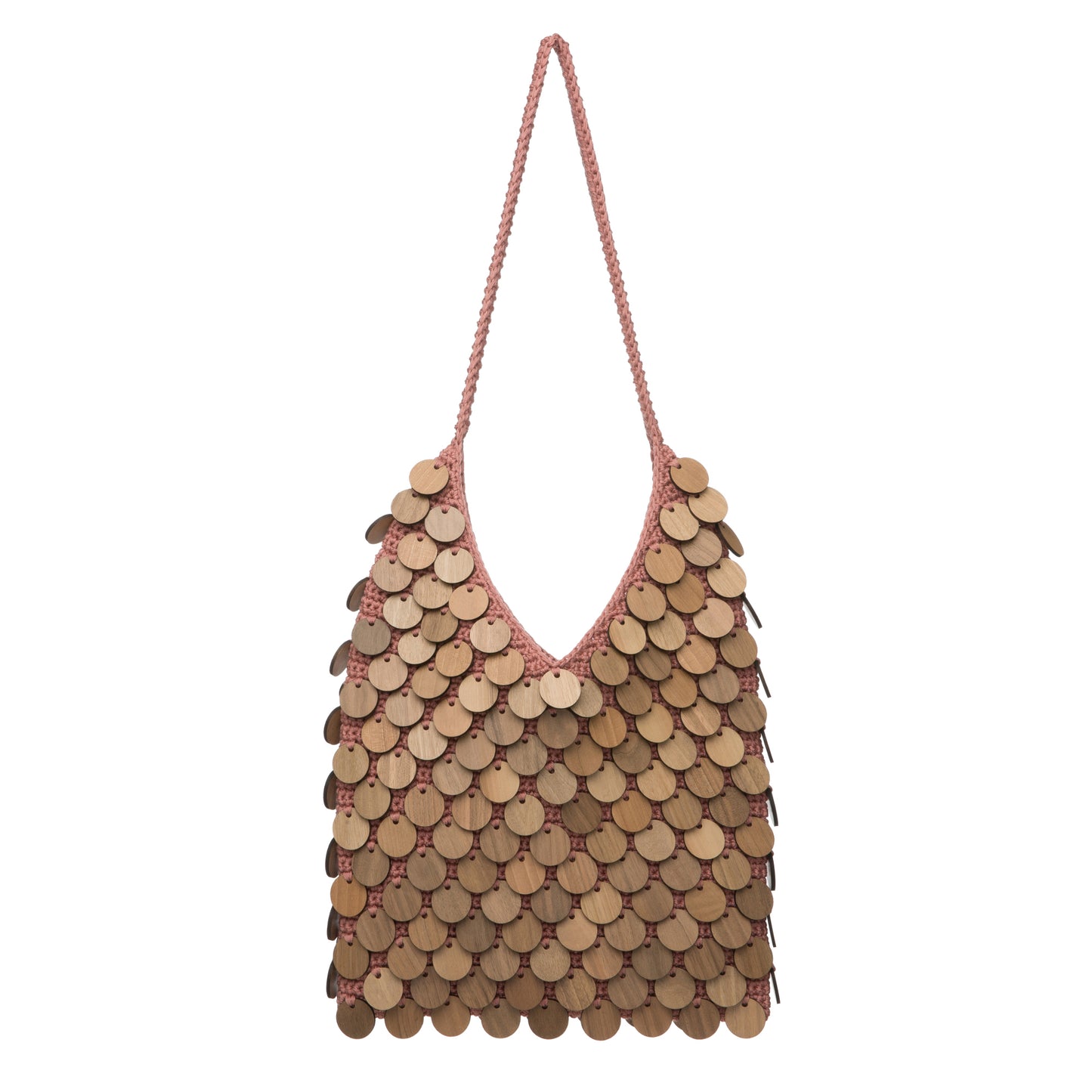 Nera Knitted Wooden Hobo Bag